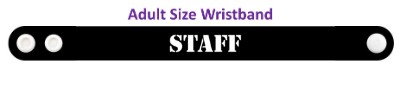 staff stencil black wristband