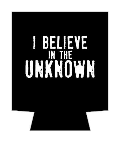 stamped i believe in the unknown white black stickers, magnet