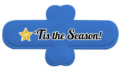 star tis the season xmas holiday stickers, magnet