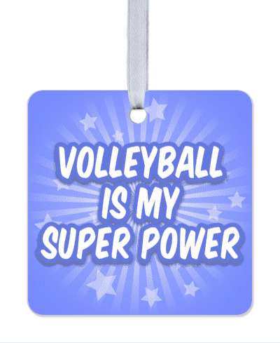 starburst blue volleyball is my super power stickers, magnet