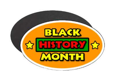 stars yellow black history month african flag colors stickers, magnet