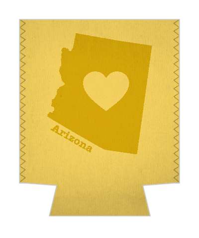 state arizona heart silhouette stickers, magnet