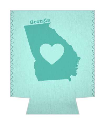 state georgia heart silhouette stickers, magnet