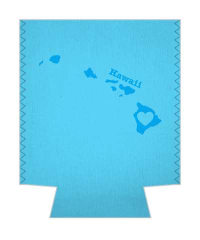 state hawaii heart silhouette stickers, magnet