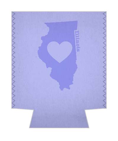state illinois heart silhouette stickers, magnet