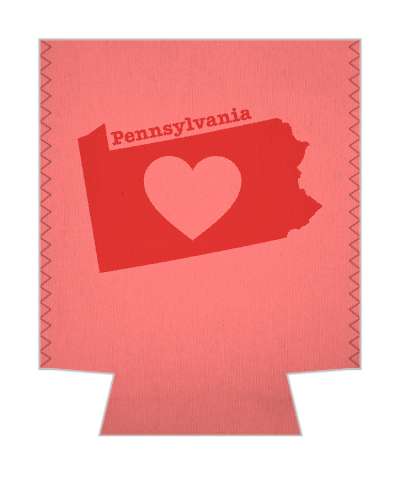 state pennsylvania heart silhouette stickers, magnet