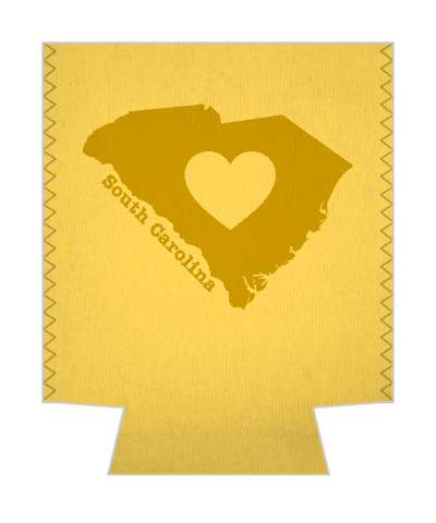 state south carolina heart silhouette stickers, magnet