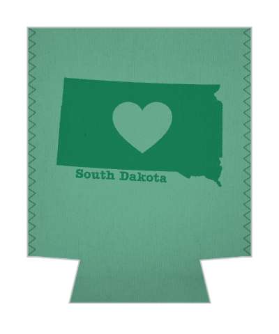 state south dakota heart silhouette stickers, magnet