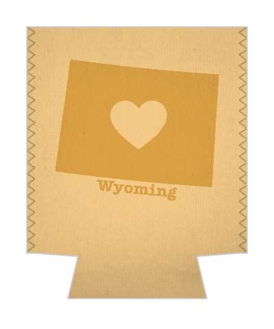 state wyoming heart silhouette stickers, magnet
