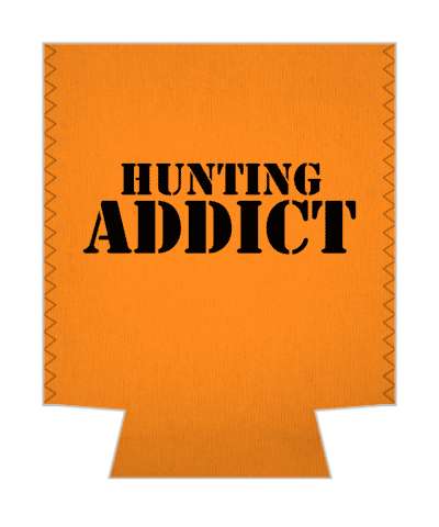 stencil black orange hunting addict stickers, magnet