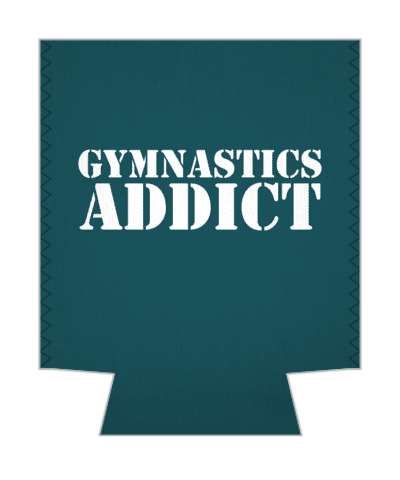 stencil gymnastics addict fan stickers, magnet