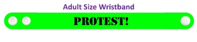 stencil protest green wristband