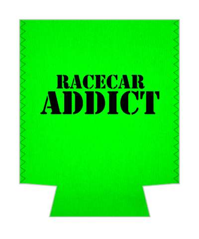 stencil racecar addict green stickers, magnet