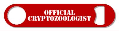 stencil red white official cryptozoologist stickers, magnet