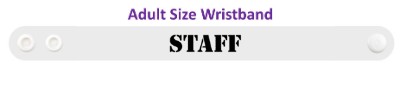 stencil staff white wristband