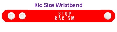 stop racism red wristband