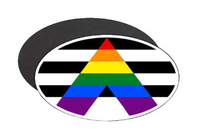 straight ally pride flag colors stickers, magnet