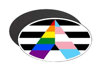 straight trans ally colors flag stickers, magnet