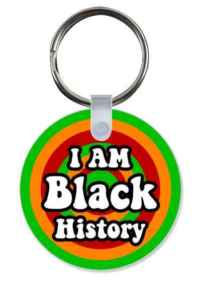 style retro i am black history african flag colors stickers, magnet