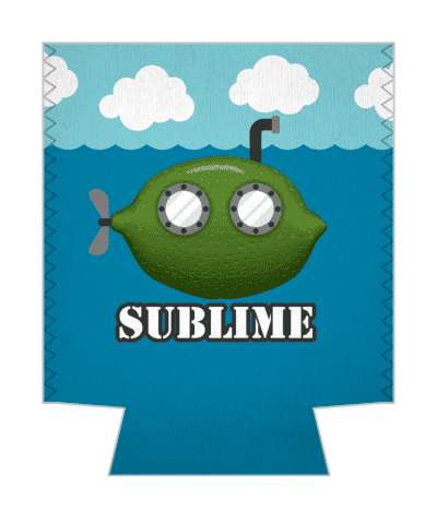 sublime submarine lime fruit pun stickers, magnet