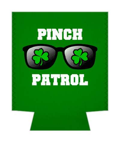 sunglasses shamrocks pinch patrol green joke stickers, magnet