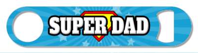 super dad super logo superhero blue rays stickers, magnet