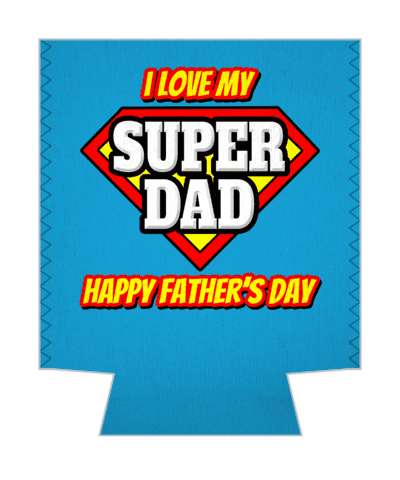 superhero i love my super dad happy fathers day stickers, magnet