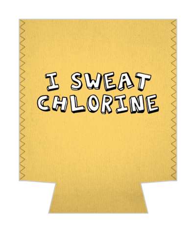 swimmer saying i sweat chlorine stickers, magnet