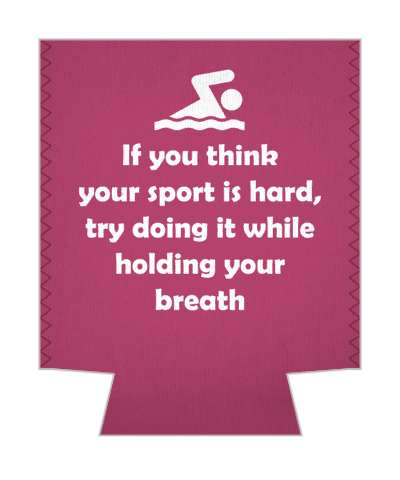 swimmer symbol if you think your sport is hard try doing it while holding your breath stickers, magnet