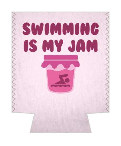 swimmer symbol in a jar wordplay swimming is my jam stickers, magnet