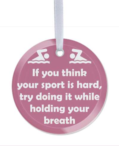 swimmer symbols if you think your sport is hard try doing it while holding your breath stickers, magnet