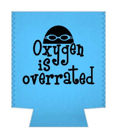 swimming funny saying oxygen is overrated stickers, magnet