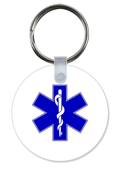symbol caduceus blue medical stickers, magnet