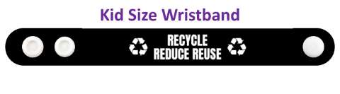 symbols recycle reduce reuse blue wristband