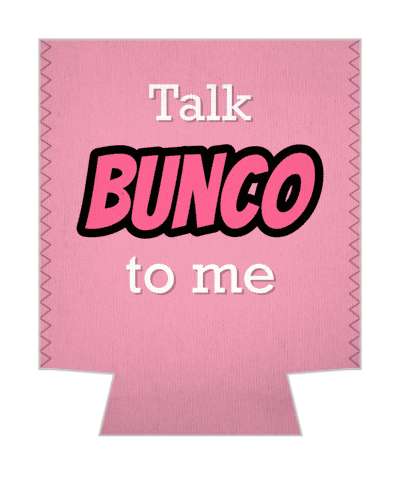 talk bunco to me pink stickers, magnet