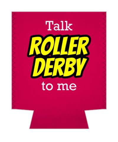 talk roller derby to me rollerskating sport stickers, magnet