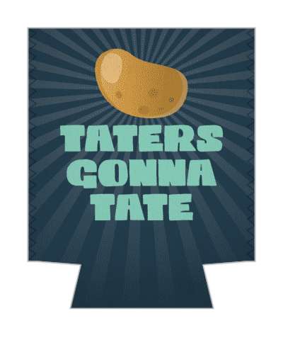 taters gonna tate potato haters gonna hate pun stickers, magnet