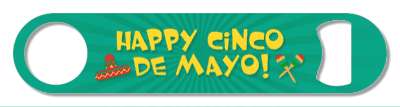 teal burst happy cinco de mayo sombrero maracas stickers, magnet