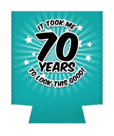teal burst it took me 70 years to look this good 70th birthday stickers, magnet