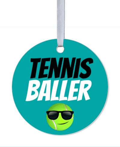 teal tennis baller sunglasses tennis ball stickers, magnet