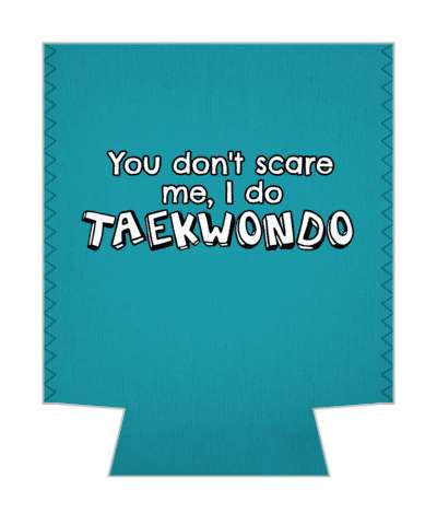 teal you dont scare me i do taekwondo stickers, magnet