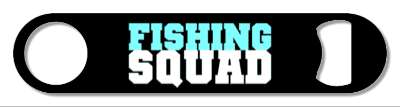 team black aqua white fishing squad stickers, magnet
