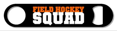team black orange white field hockey squad stickers, magnet