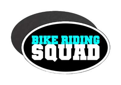 team black white aqua bike riding squad stickers, magnet