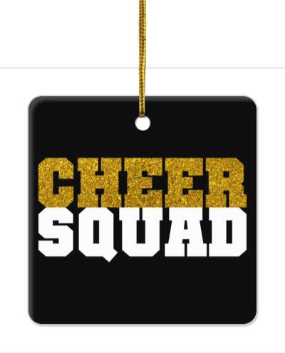 team bold black white cheer squad stickers, magnet