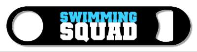 team bold swimming squad black blue white stickers, magnet