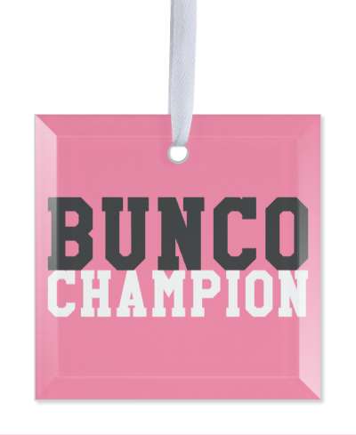 team bunco champion bold pink white black stickers, magnet