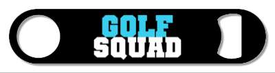 team golf squad aqua white black stickers, magnet