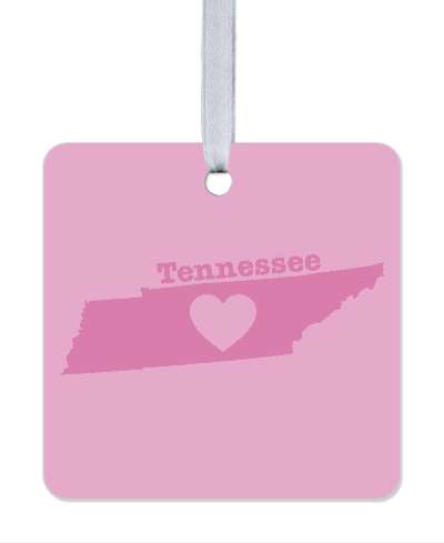 tennessee state silhouette heart stickers, magnet