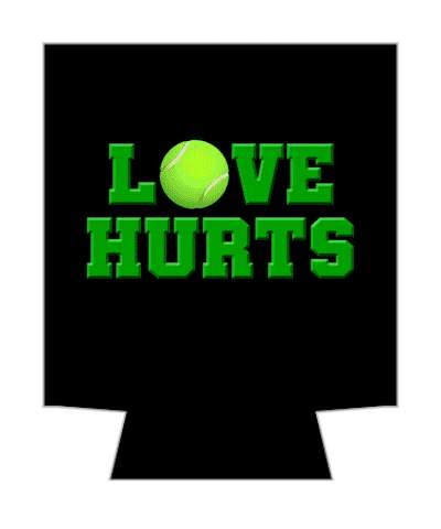 tennis humor wordplay love hurts tennisball stickers, magnet